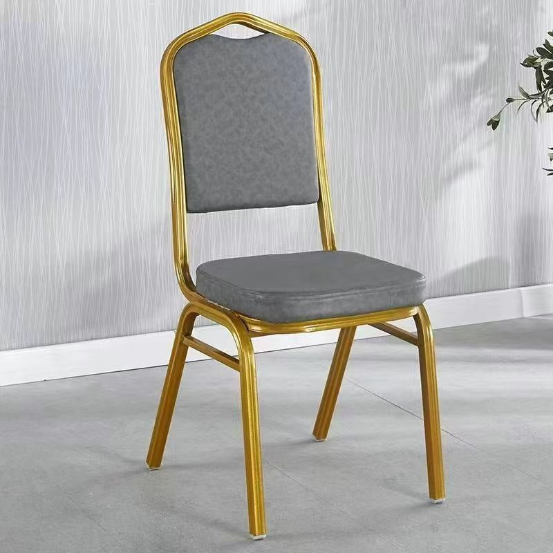 Elegant Upholstered Dining Chair with Gold Frame Bowlift