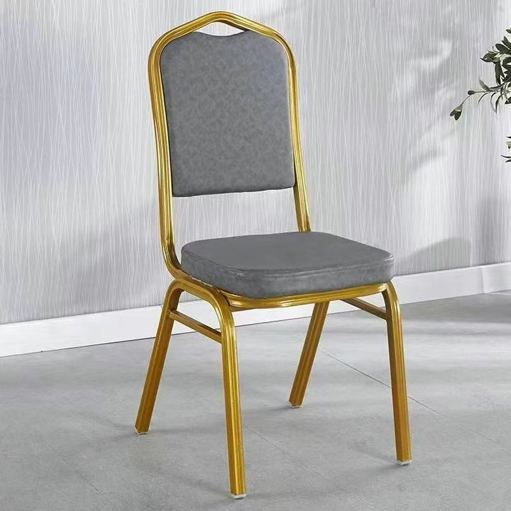 Elegant Upholstered Dining Chair with Gold Frame Bowlift