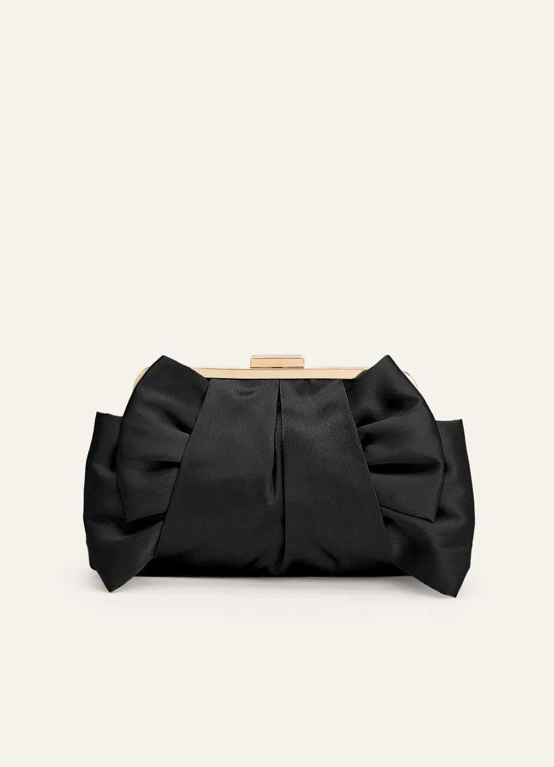 Satin Bow Detail Clutch