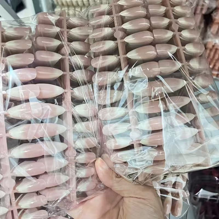 French Tip Acrylic Nail Set Bowlift
