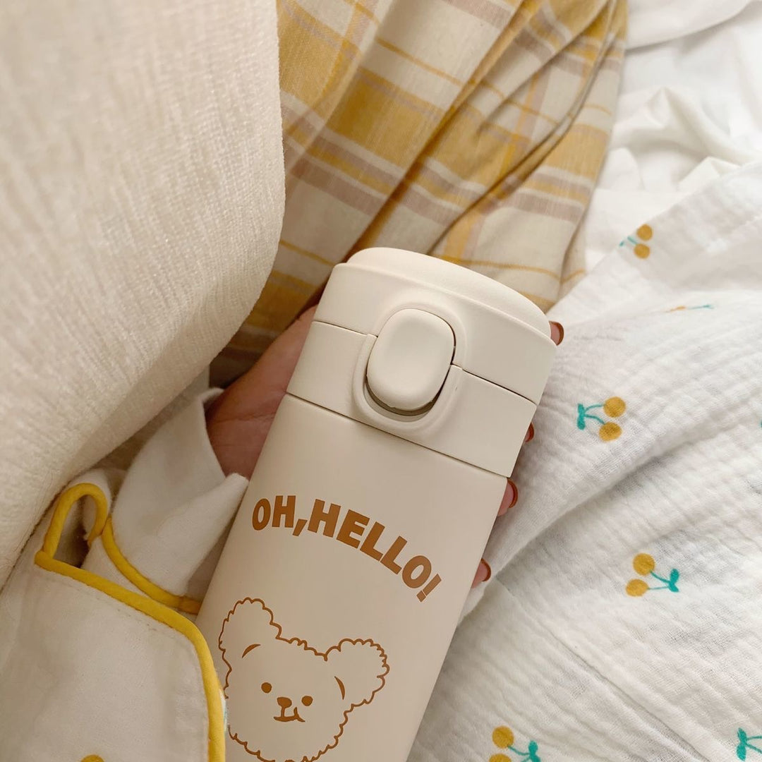 Women's Insulated Drinking Bottle with Animal Motif Bowlift