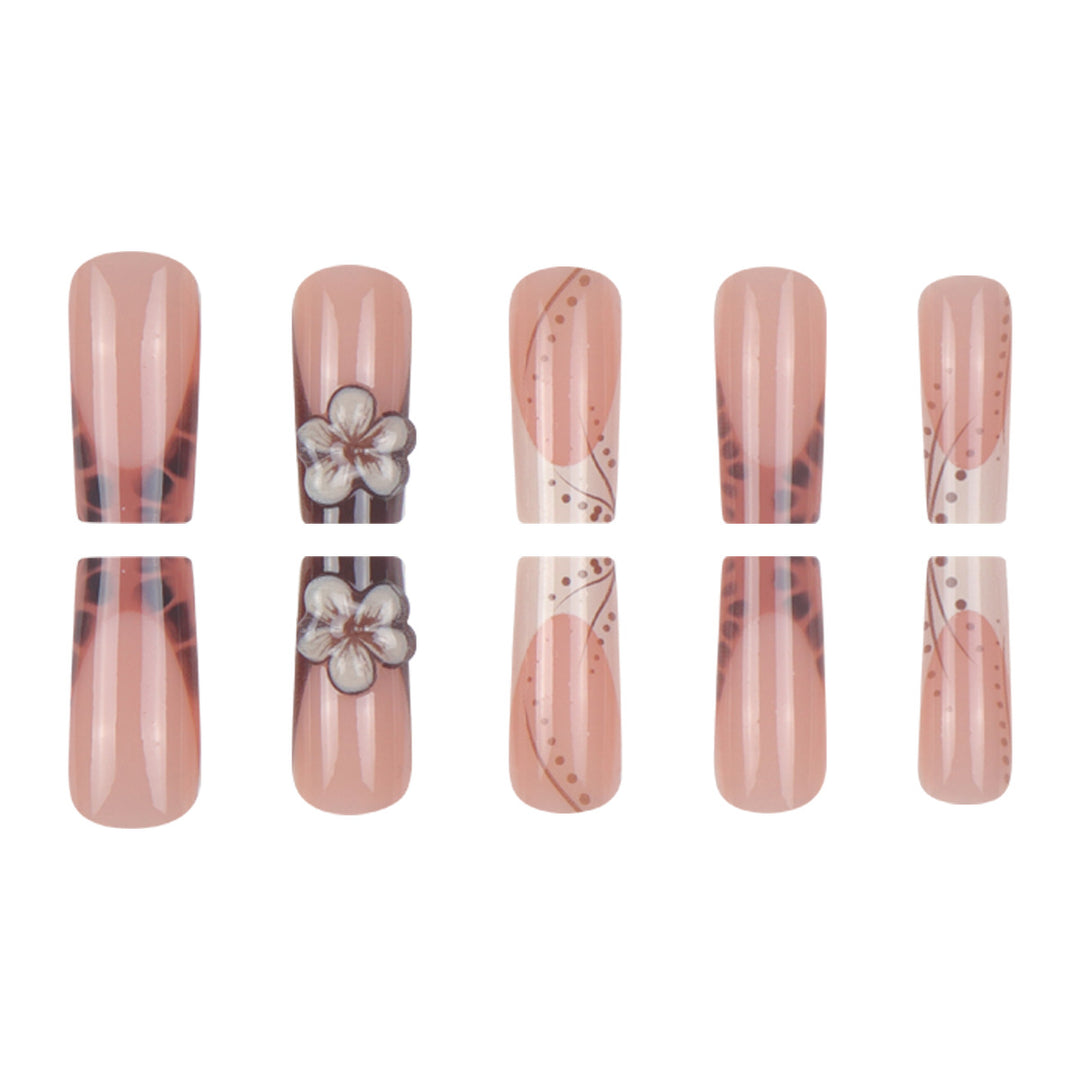 Floral Design Press-On Nails Bowlift