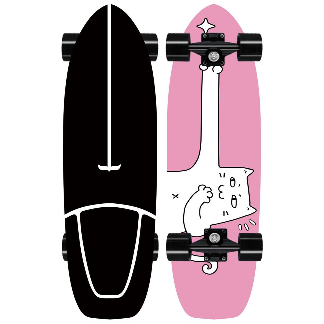 Artistic Lion Design Skateboard Bowlift