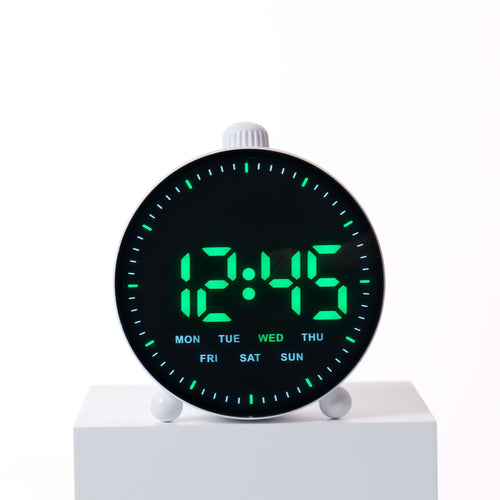 Digital desk clock with LED display and date Bowlift