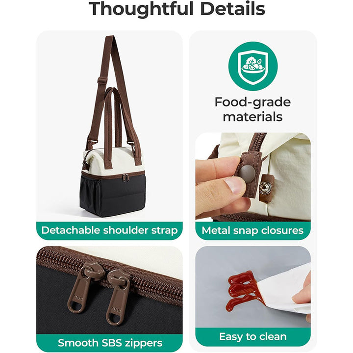 Insulated Multi-Compartment Lunch Tote Bowlift