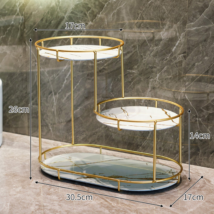 Elegant 2-tier storage basket made of marble Bowlift