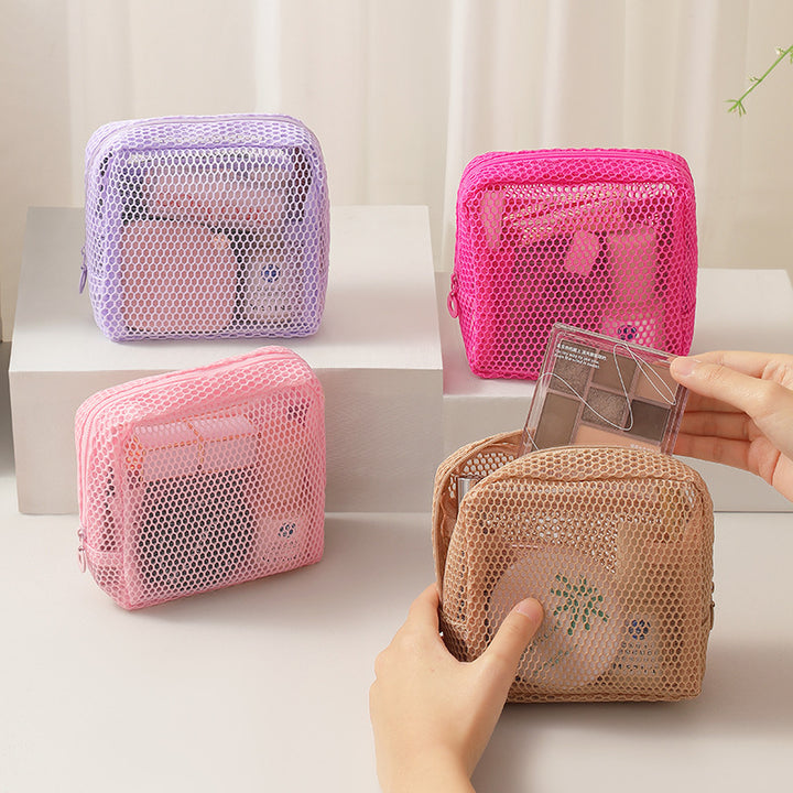 Breathable Mesh Travel Toiletry Organizer Pouch Bowlift