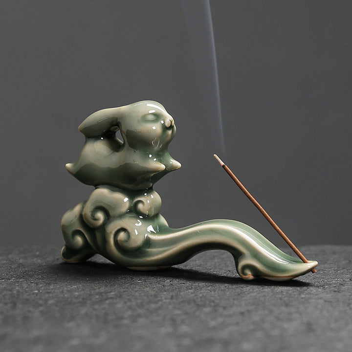Artistic Rabbit-Inspired Incense Holder
