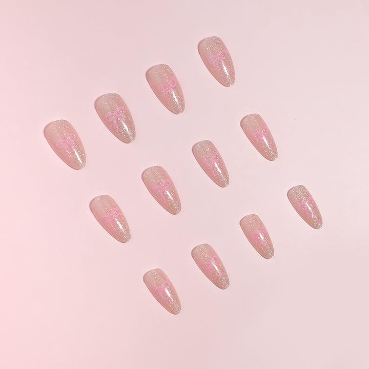 DIY Gradient Glitter Press-On Nails Bowlift