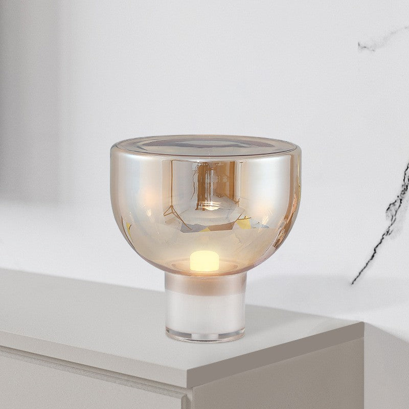 Modern Sculptural Glass Table Lamp