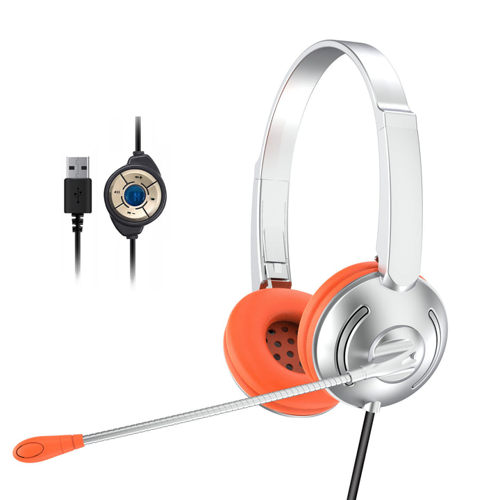Multimedia Headset with Adjustable Microphone Bowlift