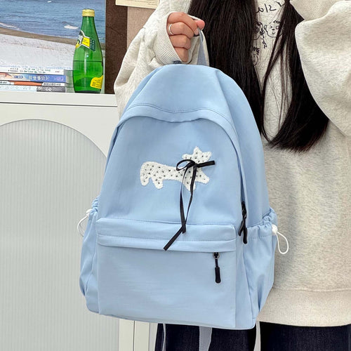 Backpack with Unique Dog Design and Practical Compartments Bowlift