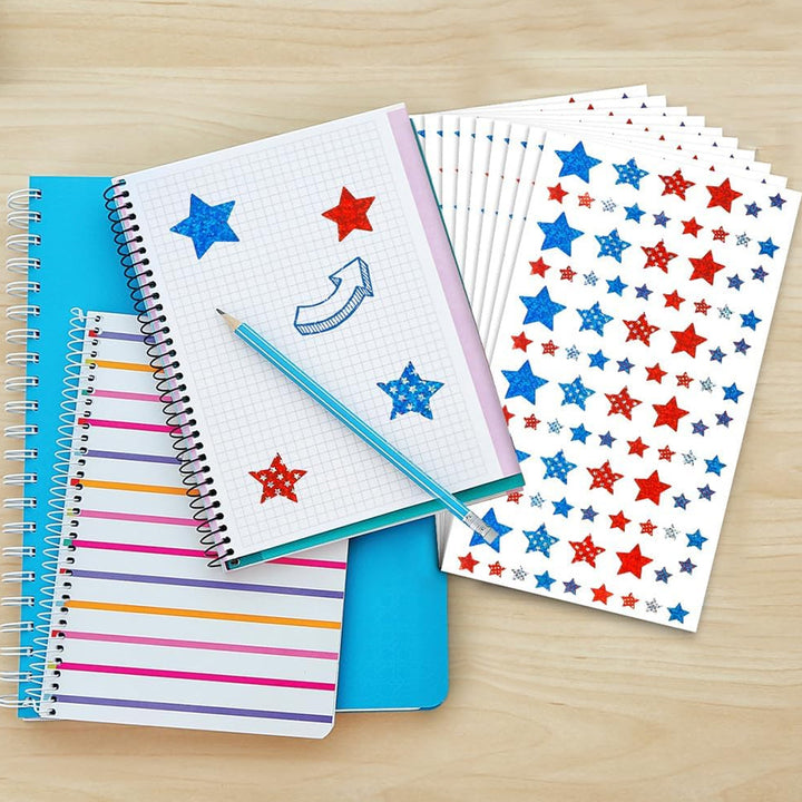 Decorative Sparkling Star Sticker Sheets Bowlift