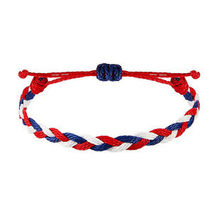 Unisex braided bracelet set made of cotton cords with adjustable sliding knots and star pendant Bowlift