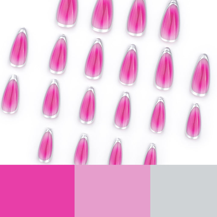 Artful stiletto nails with ombre effect and shine Bowlift