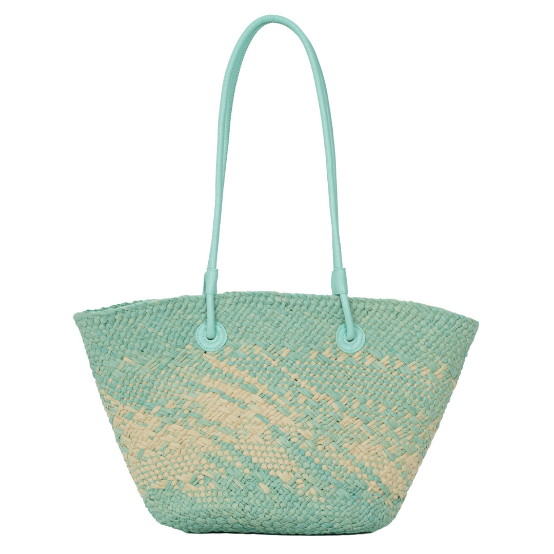 Elegant Rattan-Style Handbag with Double Handle Bowlift