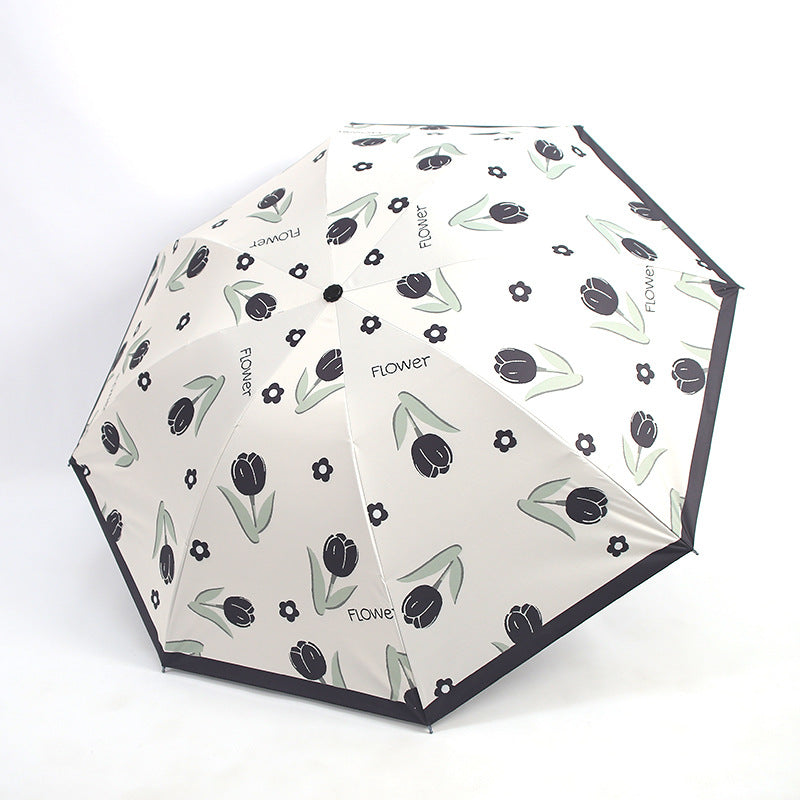 Women's umbrella with floral patterns Bowlift