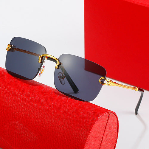 Women's square sunglasses with luxurious, gold-accented frame and protective lenses Bowlift