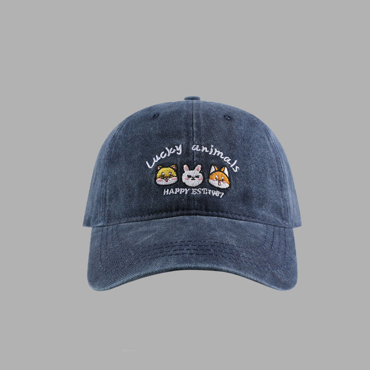 Embroidered Animal-Themed Baseball Cap