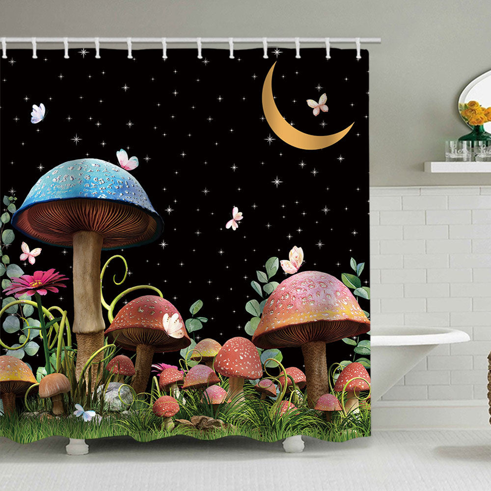 Rustic Garden-Themed Shower Curtain Bowlift