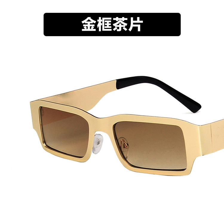 Women's geometric sunglasses with protective UV filter and sturdy metal frame Bowlift