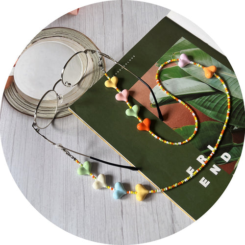 Colorful Heart Beaded Eyewear Chain Bowlift