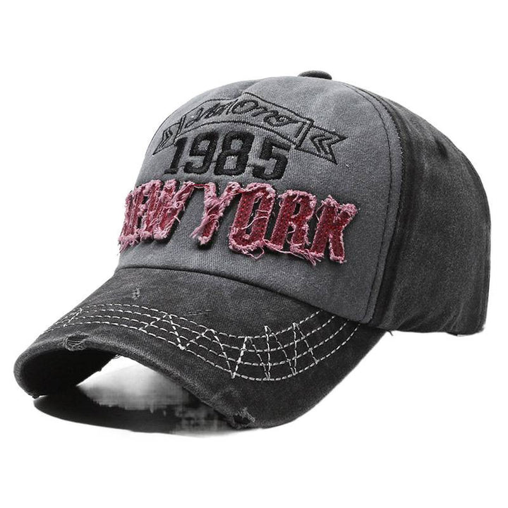 Men's Distressed Cotton Graphic Baseball Cap Bowlift