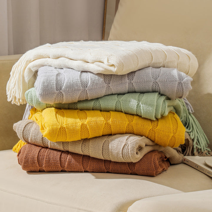 Knitted Cozy Throw Blanket