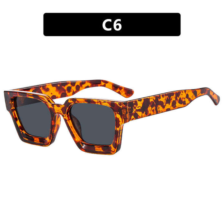 Ladies fashionable square sunglasses with sturdy frame and yellow lenses Bowlift