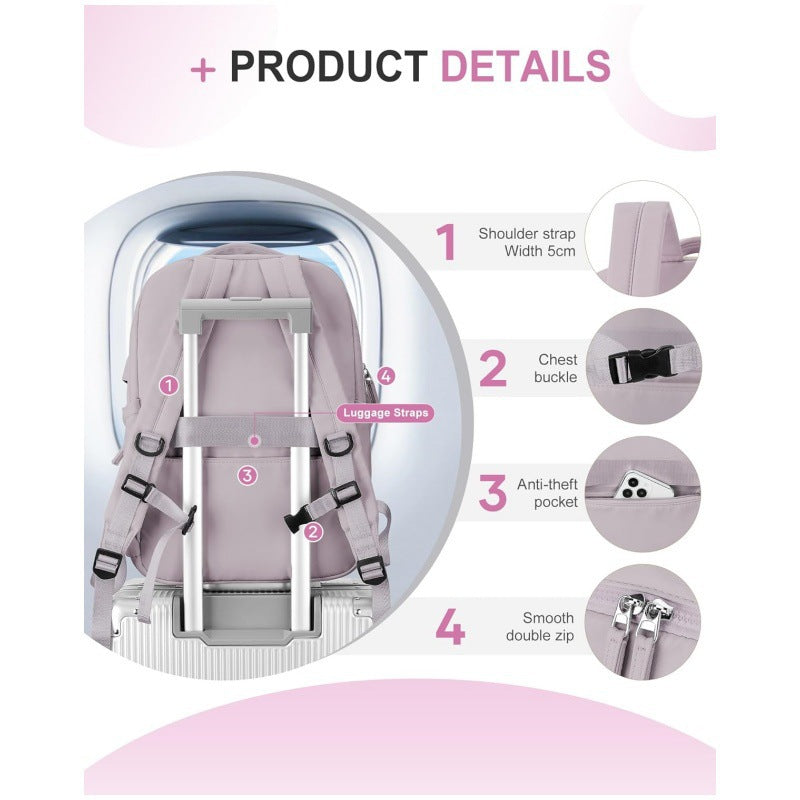 Multifunctional Laptop Backpack with USB Port and Versatile Compartments Bowlift