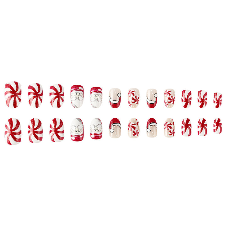 Holiday-Themed Press-On Nail Art Set Bowlift