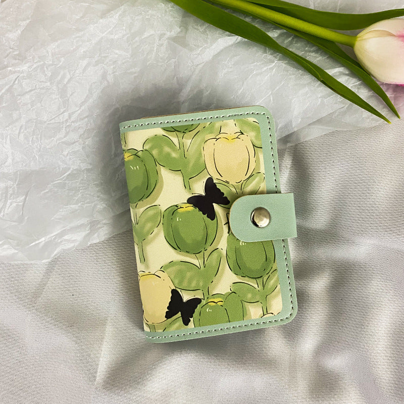 Floral Print Zippered Cardholder Bowlift