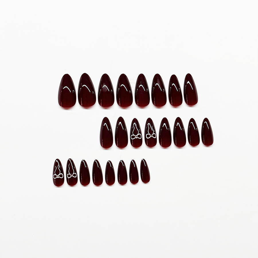 Elegant Stiletto Press-On Nail Extensions Bowlift