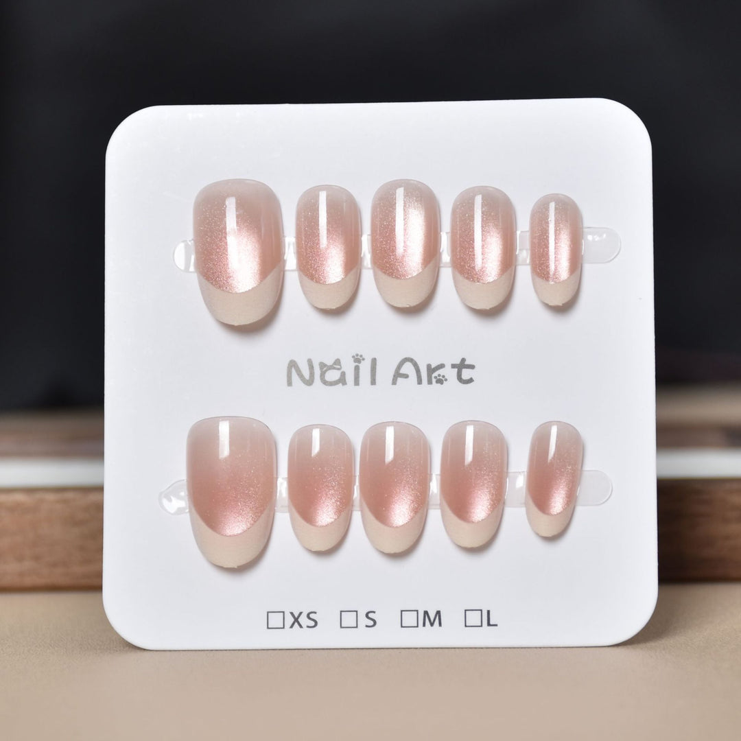 Luxury French Tip Press-On Nails Bowlift