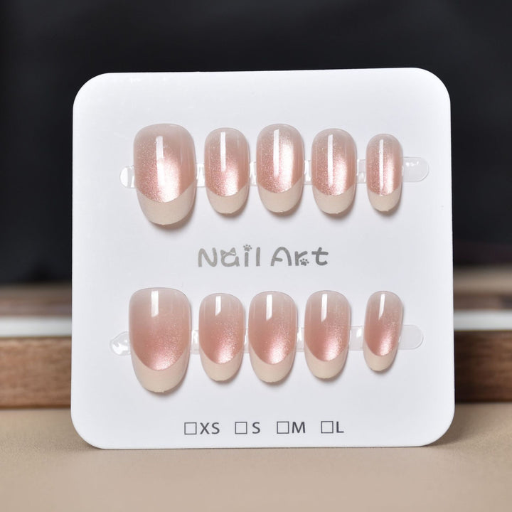 Luxury French Tip Press-On Nails Bowlift