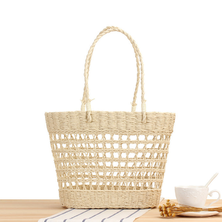 Woven Beach Bag Made of Natural Material Bowlift