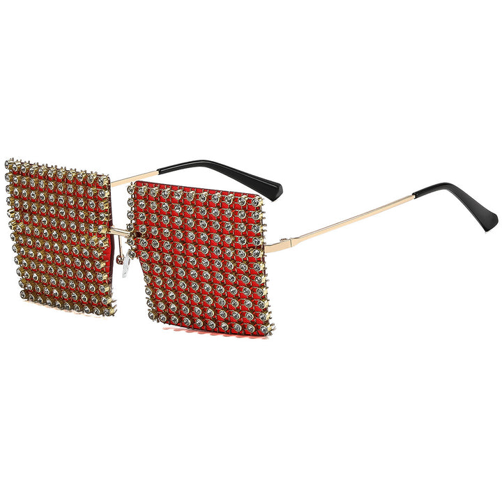 Women's sunglasses with sparkling crystal frame and eye-catching structured design Bowlift