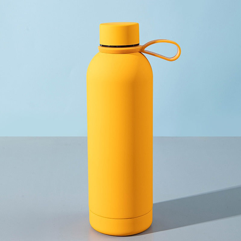 Ladies stylish stainless steel drinking bottle with innovative closure Bowlift