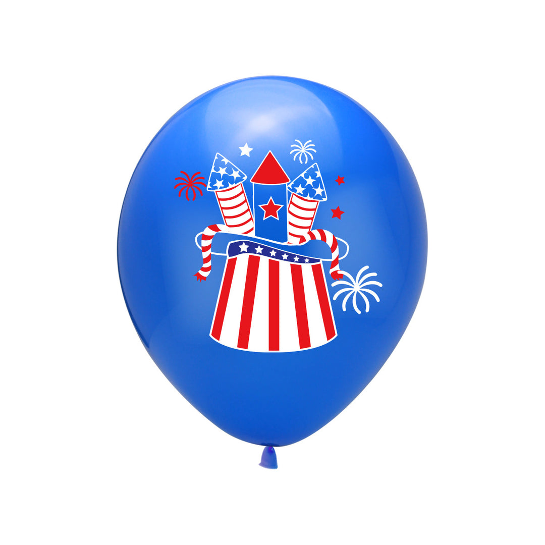 Unisex nan patriotic latex party balloon with USA flag motif and premium print Bowlift