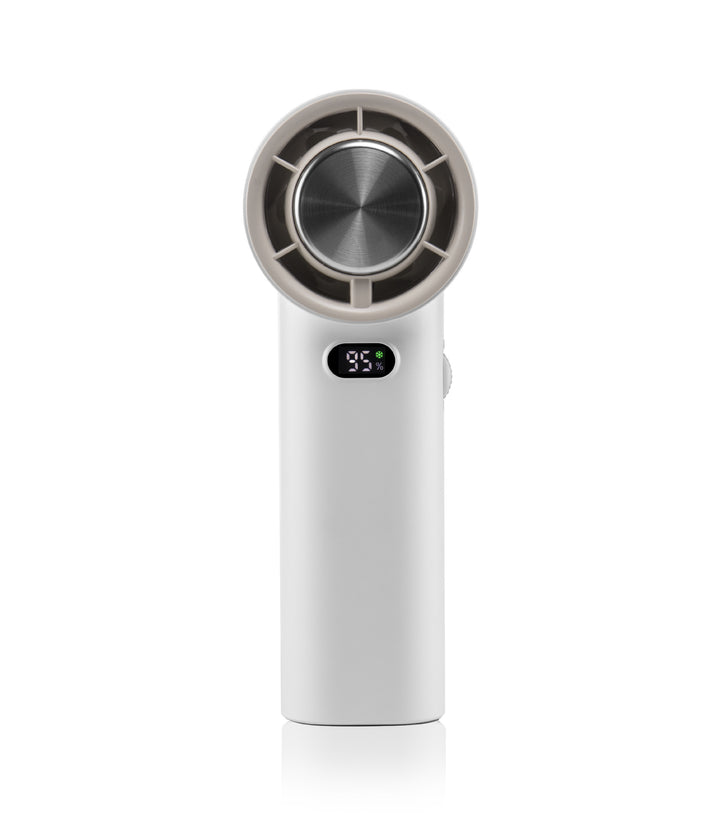 Women's portable hand fan with digital speed display Bowlift