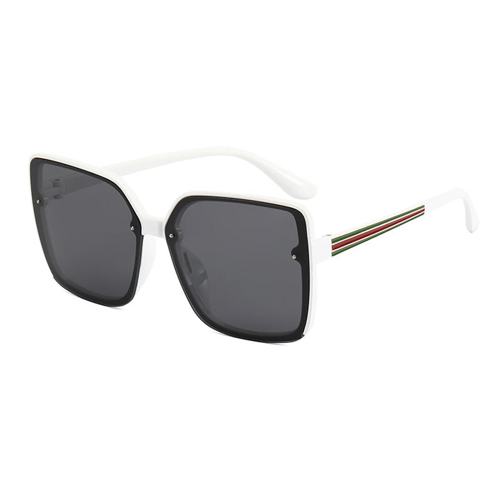 Women's Oversized Square Sunglasses with Contrasting Frame Bowlift