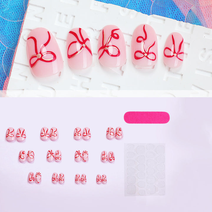 Whimsical Bow Embellished Press-On Nails Bowlift