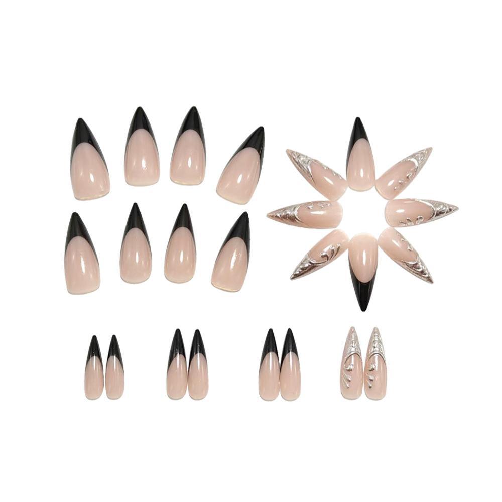 Elegant Nail Art with Metallic Design Bowlift