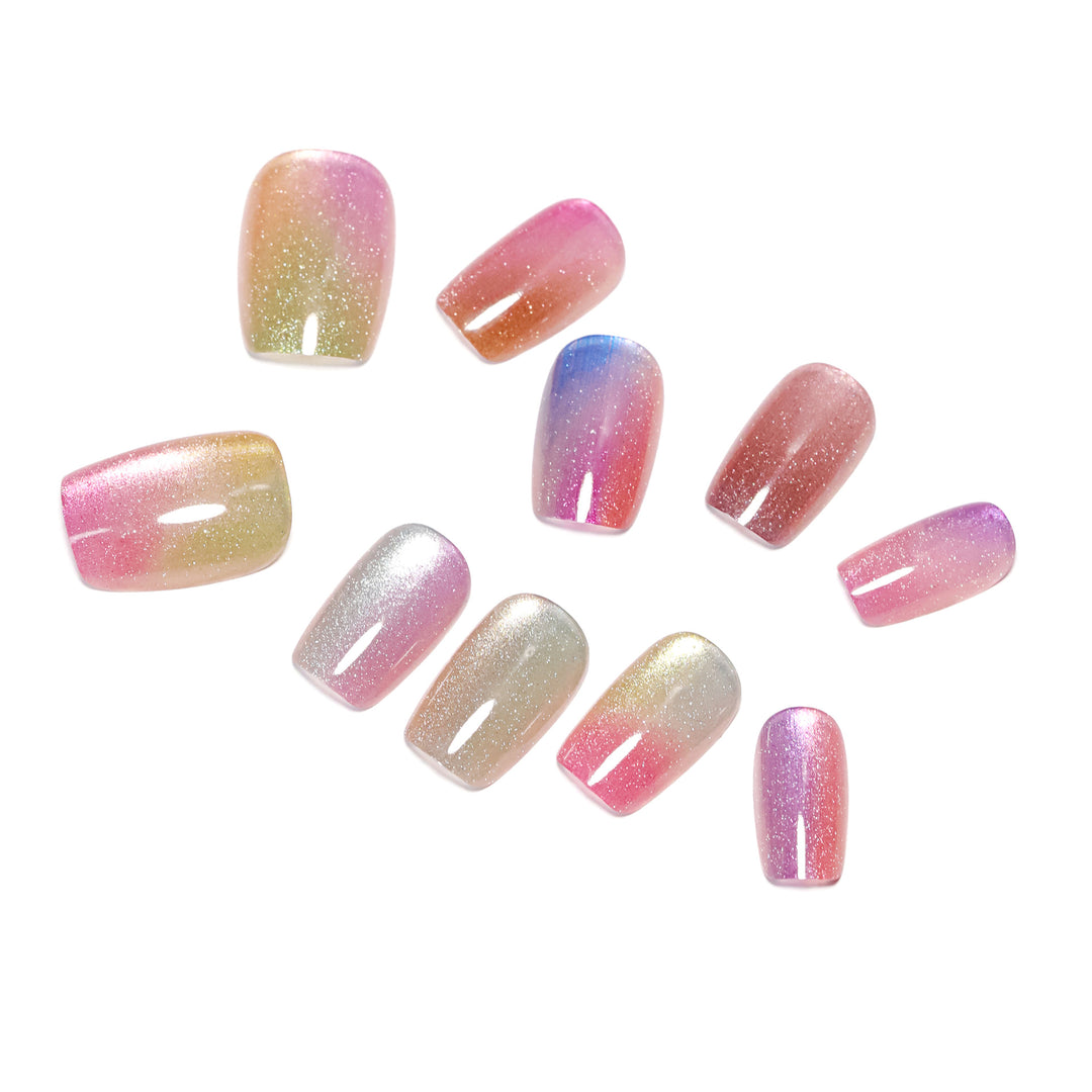 Artistic and colorful acrylic nails Bowlift