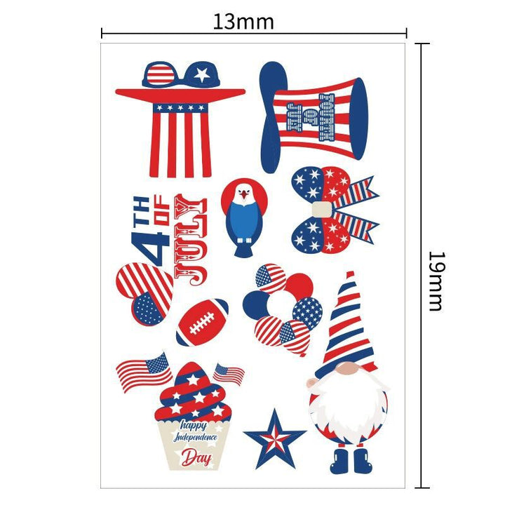 Unisex nan patriotic vinyl sticker set with American flag designs and removable designs Bowlift