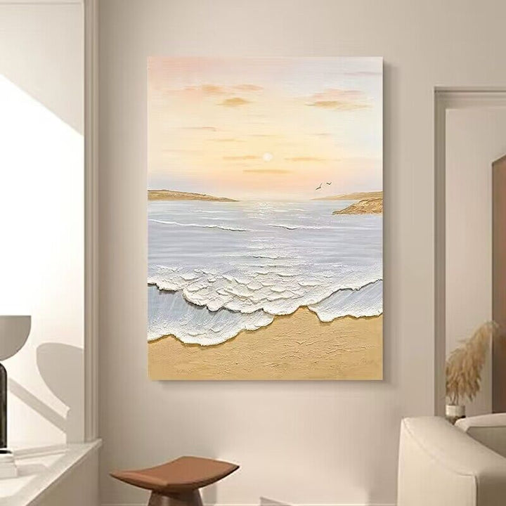 Coastal Serenity Textured Canvas Art