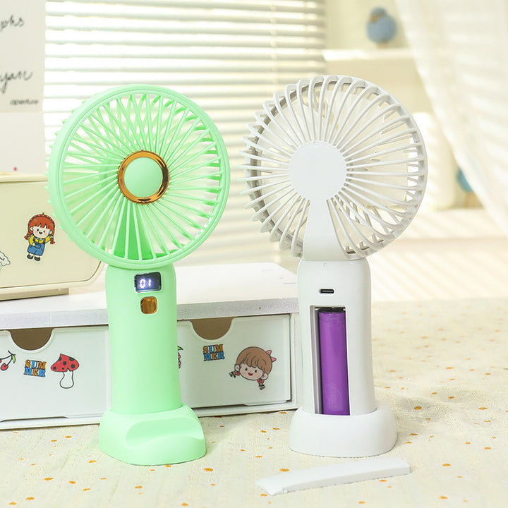 Women Portable Mini Table Fan with LED Display Bowlift