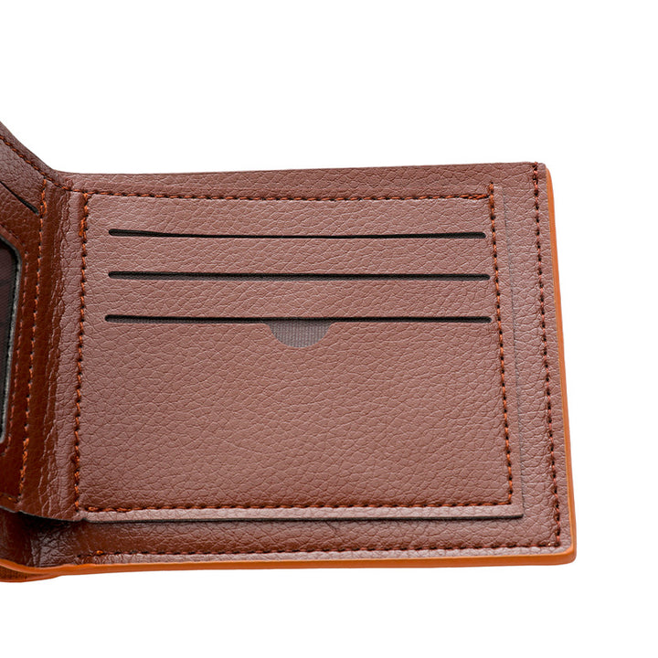 Textured Leather Folded Wallet Bowlift