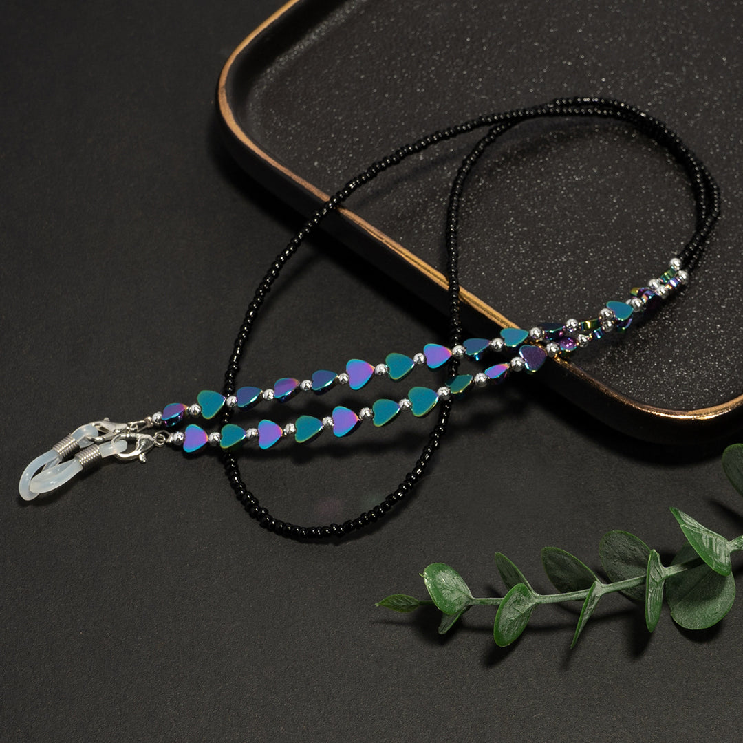 Heart-Shaped Beaded Eyewear Chain Bowlift