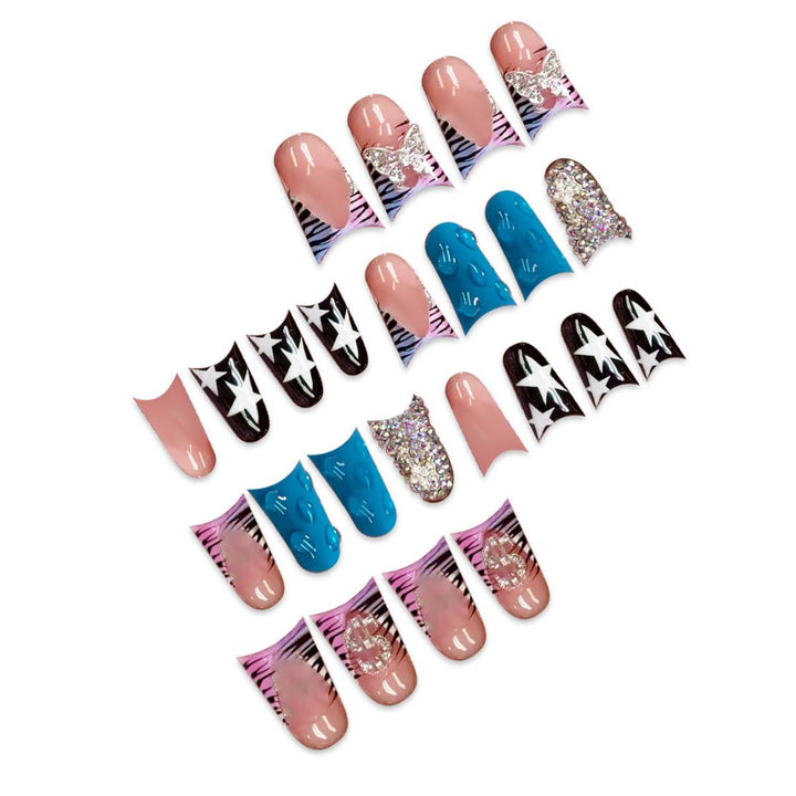 Glamorous 3D Press-On Nail Set Bowlift